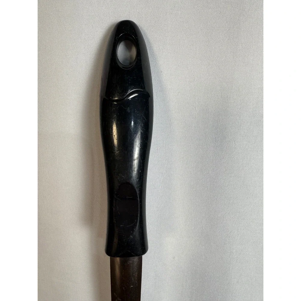 Slotted Turner Spatula Kitchen Utensil Stainless Steel Black Handle Cooking Tool
